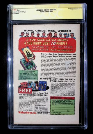 Amazing Spider-Man  #41 Signed by Stan Lee  - Image 1
