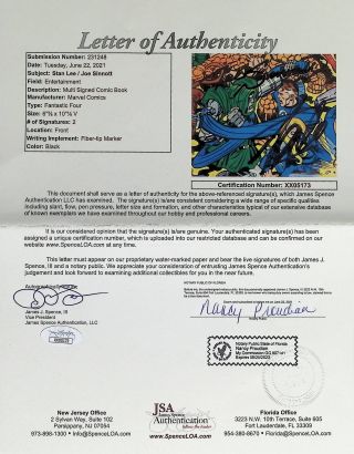 Fantastic Four  #100 Signed by Stan Lee & Joe Sinnott - Image 2