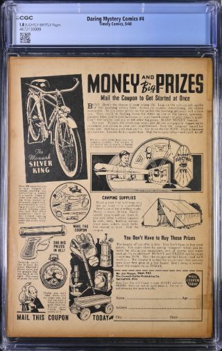 Daring Mystery Comics  #4 CGC 1.8 - Image 1