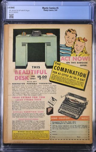 Mystic Comics  #5 CGC 0.5 - Image 1