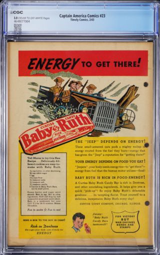 Captain America Comics  #23 CGC 3.0 - Image 1