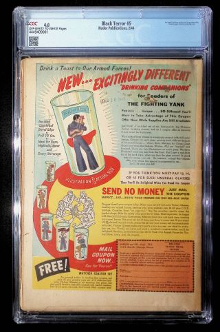 Black Terror  #5 CGC 4.0 - Image 1