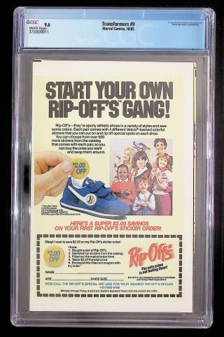 Transformers, The  #9 CGC 9.6 - Image 1