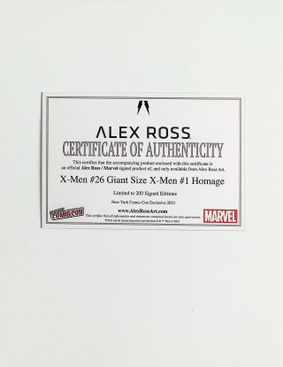 X-Men #26 (NYCC) Signed by Alex Ross! - Image 2