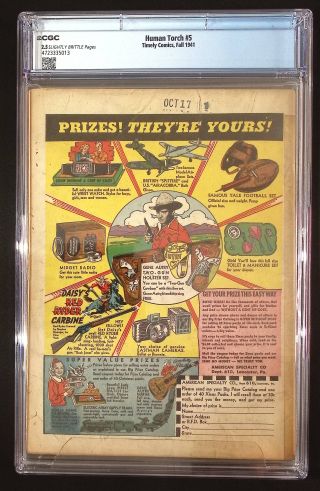 Human Torch #5 CGC - Image 1