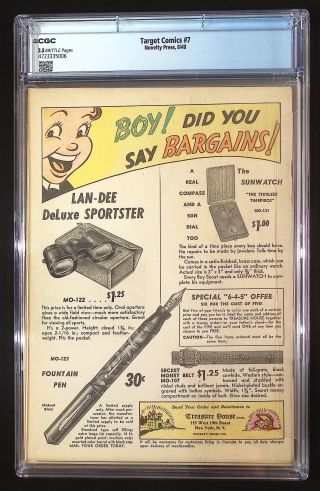 Target Comics #7 CGC - Image 1