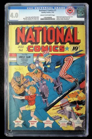 1292468008	National Comics (1940), No. 1, Quality Comics Group	CGC 4.0 CROW - Image 0