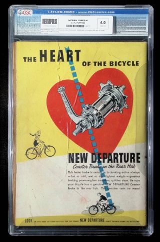 1292468008	National Comics (1940), No. 1, Quality Comics Group	CGC 4.0 CROW - Image 1