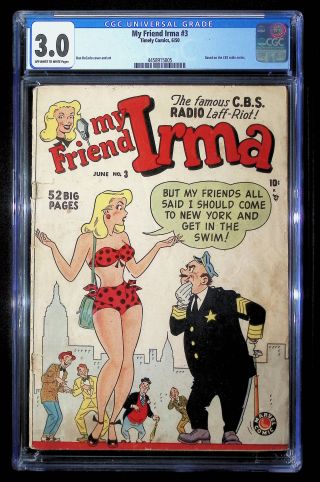 4458915005	My Friend Irma (1950), No. 3, Marvel Comics	CGC 3.0 OWW - Image 1