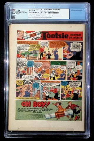 3960134005	All-Star Comics (1945), No. 27, National Per. Publ/All-American Publ/DC Comics	CGC 6.0 OWW - Image 1