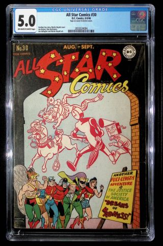 2033324004	All-Star Comics (1946), No. 30, National Per. Publ/All-American Publ/DC Comics	CGC 5.0 OWW - Image 0