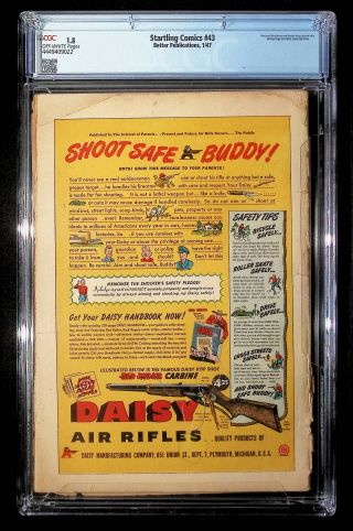 444940922	Startling Comics (1947), No. 43, Better Publications (Nedor)	CGC 1.8 OW - Image 1
