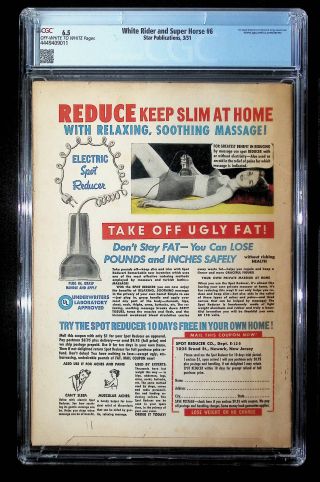 4449348011	White Rider and Super Horse (1951), No. 6, Novelty Publ/Star Publ/Accepted Publ	CGC 6.5 OWW  - Image 1