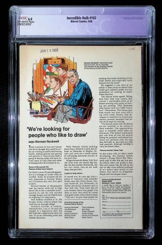 Incredible Hulk #102 Restored - Image 1