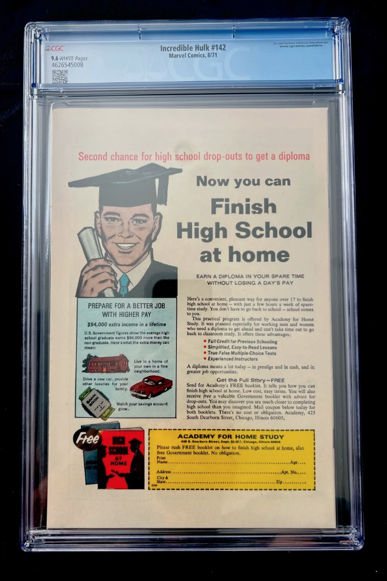 Incredible Hulk #142 (1971) CGC 9.6 - Valkyrie Appearance! White Pages - Image 1